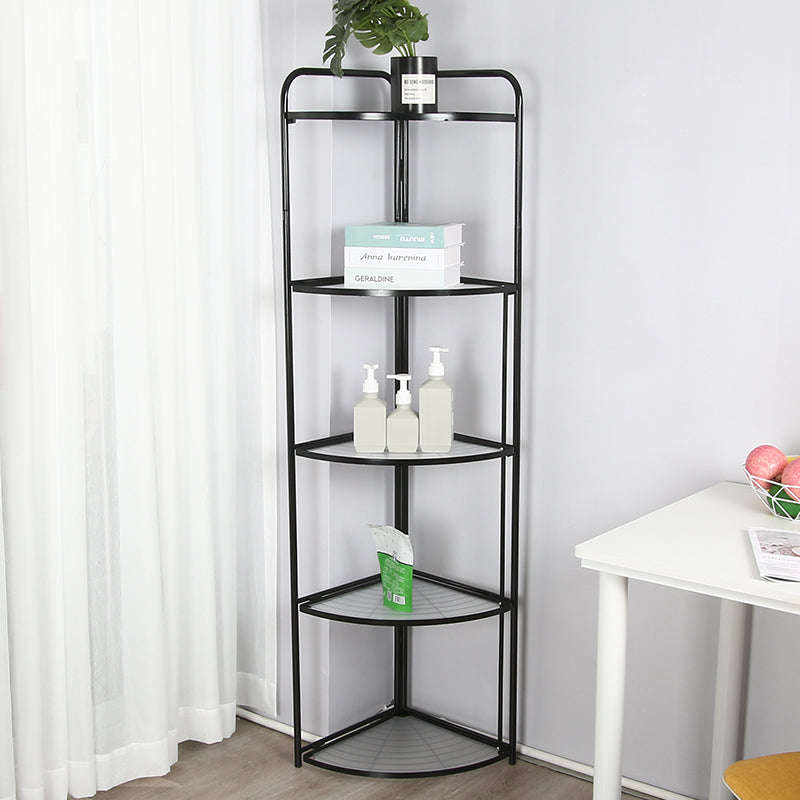 5 Tier Storage Rack Organizer - Stylish Metal 5 Tier Multipurpose Kitchen Shelf Corner Storage Ra...