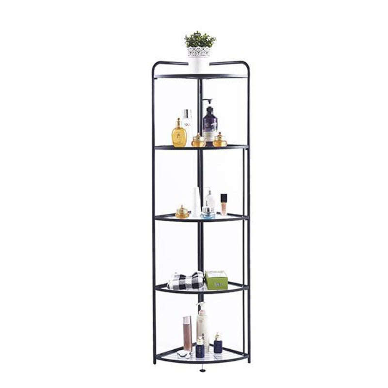 5 Tier Storage Rack Organizer - Stylish Metal 5 Tier Multipurpose Kitchen Shelf Corner Storage Ra...