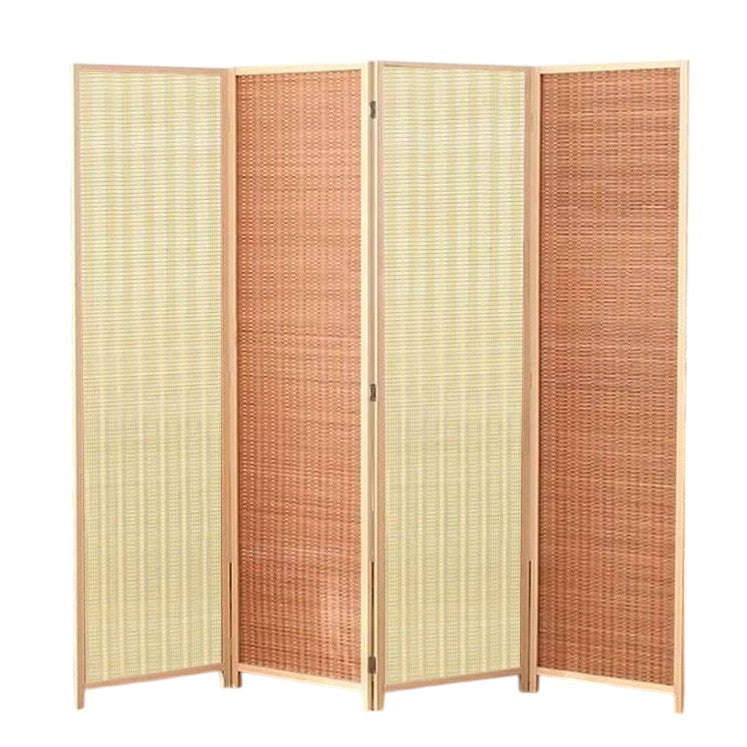 Partition Room Divider - Folding Modern Simplicity Bamboo 4 Panel Privacy Screen Room Divider