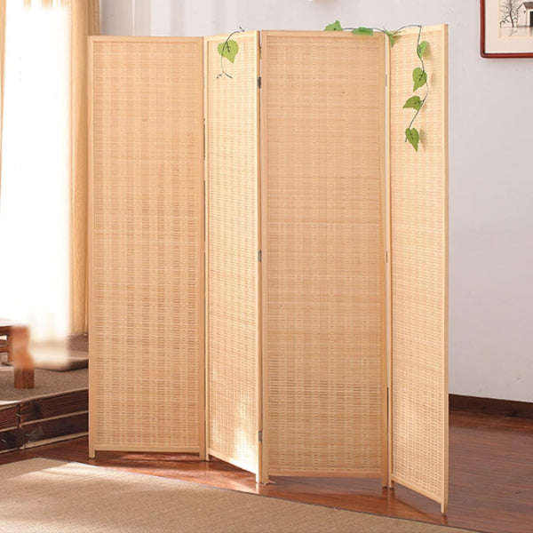 Partition Room Divider - Folding Modern Simplicity Bamboo 4 Panel Privacy Screen Room Divider