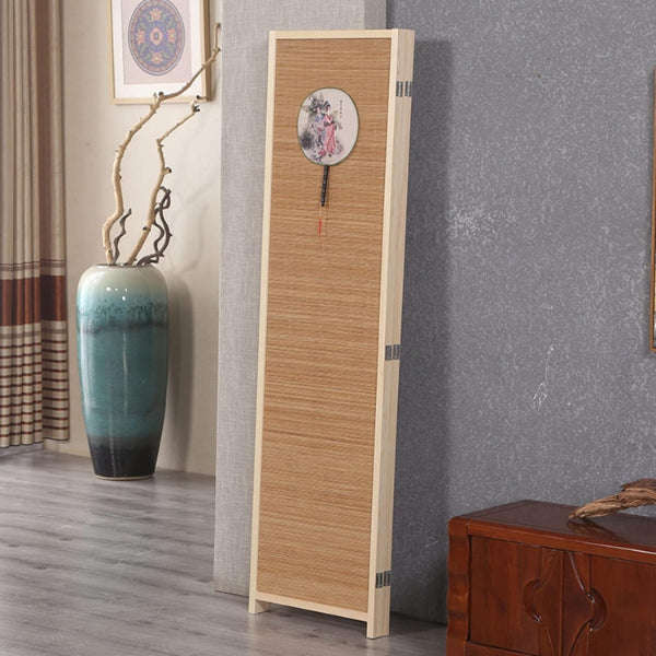 Partition Room Divider - Folding Modern Simplicity Bamboo 4 Panel Privacy Screen Room Divider