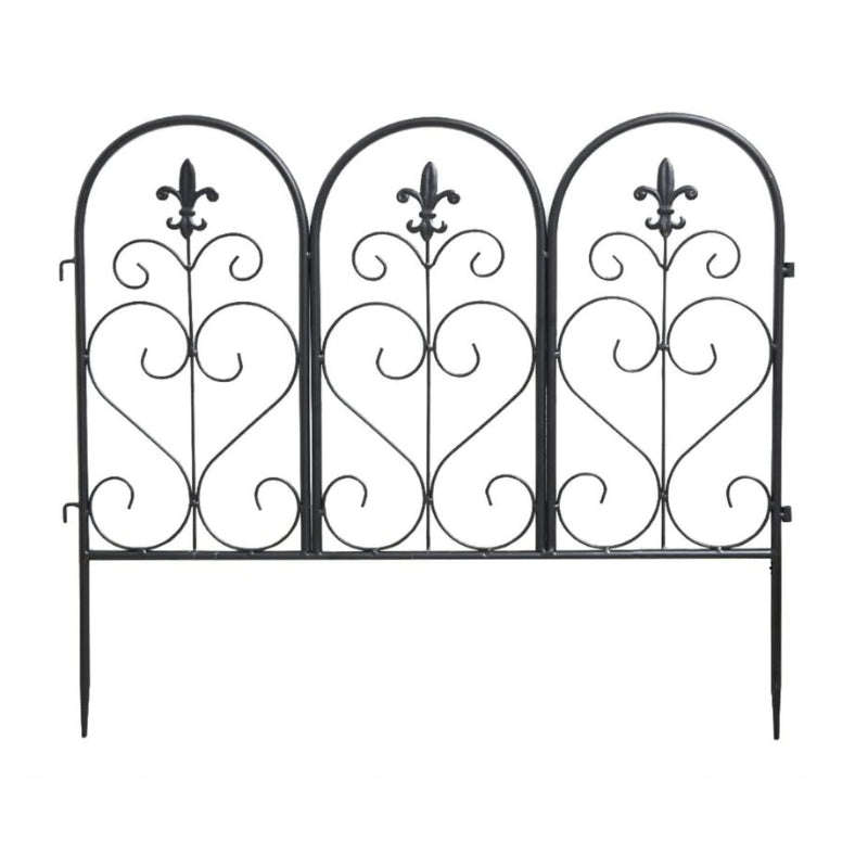 Garden Fence Panels - Set of 5 Vintage Style Decorative Garden Fence Panels