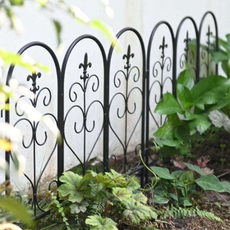 Garden Fence Panels - Set of 5 Vintage Style Decorative Garden Fence Panels