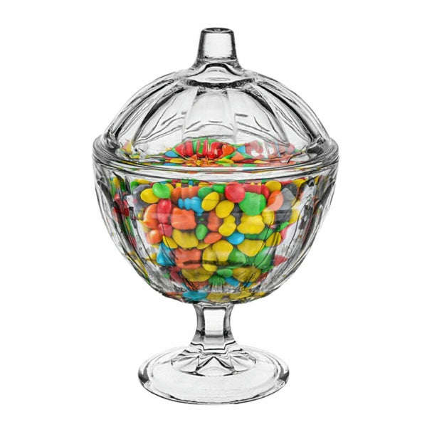 Glass Sweet Candy Jar Bowl with Lid