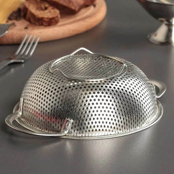 Stainless Steel Colander - Kitchen Colander Stainless Steel Strainer Drainer Basket with 2 Handle...