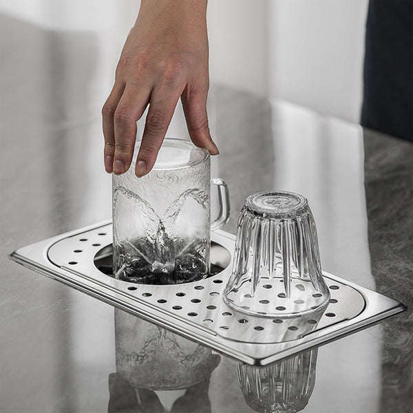High Pressure Glass Rinser - Medium Commercial Countertop Stainless Steel Glass Washer High Press...
