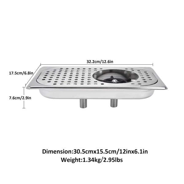 High Pressure Glass Rinser - Medium Commercial Countertop Stainless Steel Glass Washer High Press...