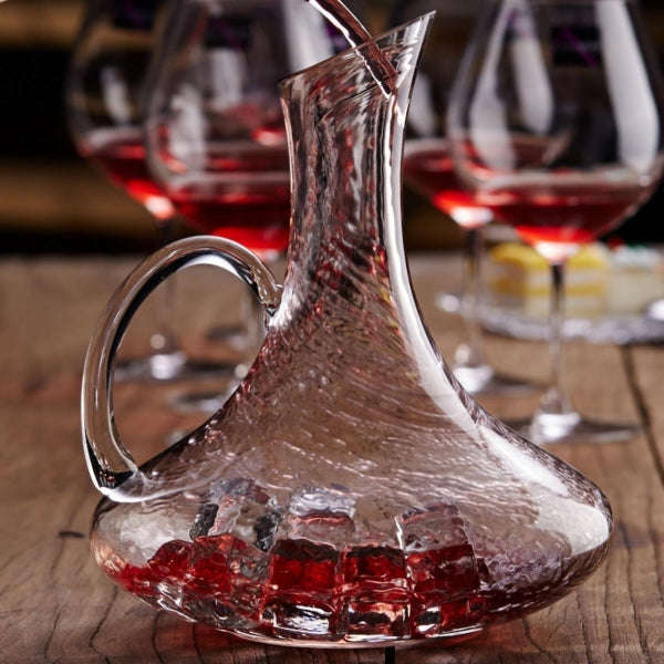 Wine Decanter Carafe - Oblique Opening Design Wine Decanter Carafe with Handle