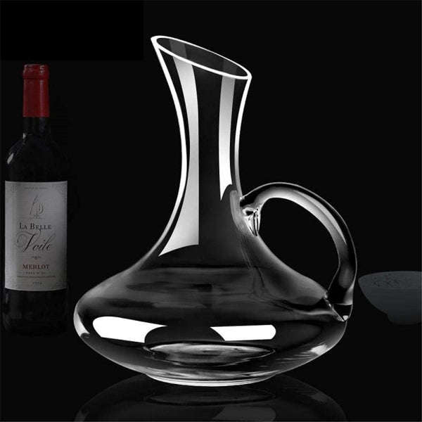 Wine Decanter Carafe - Oblique Opening Design Wine Decanter Carafe with Handle