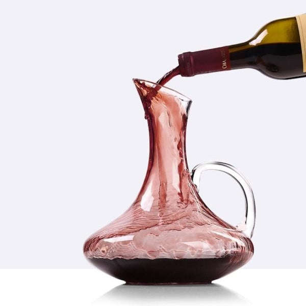 Wine Decanter Carafe - Oblique Opening Design Wine Decanter Carafe with Handle