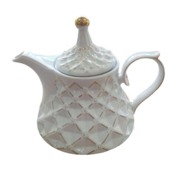 Stylish Design Porcelain Teapot with Tea Infuser