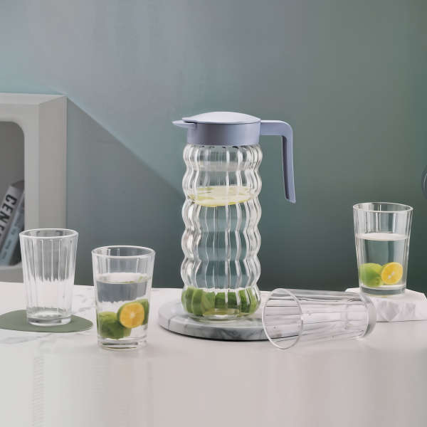 Water Set - Stylish Homeware 5 Piece Glass and Jug Set