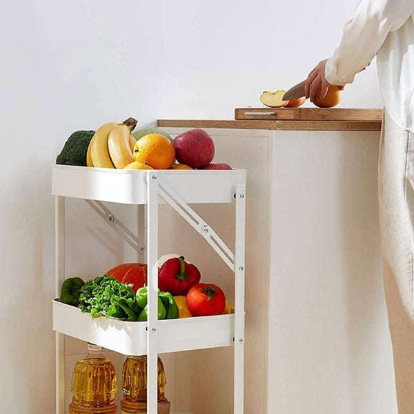 Kitchen Movable Folding Multi-Layer Storage and Serving Cart
