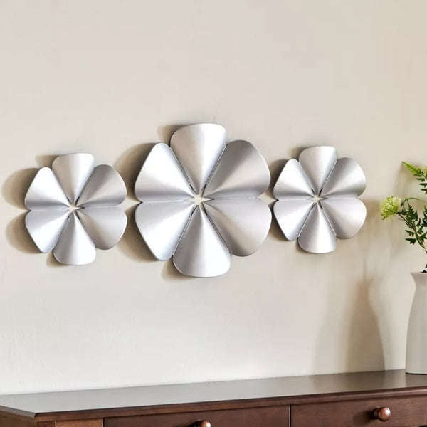Wall Accent Decoration Set - 3 Piece Flower Wall Hanging 3D Floral Design Style Wall Accent Decor...