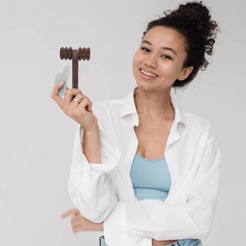 Gua Sha Wooden T  Anti Cellulite Massage Roller