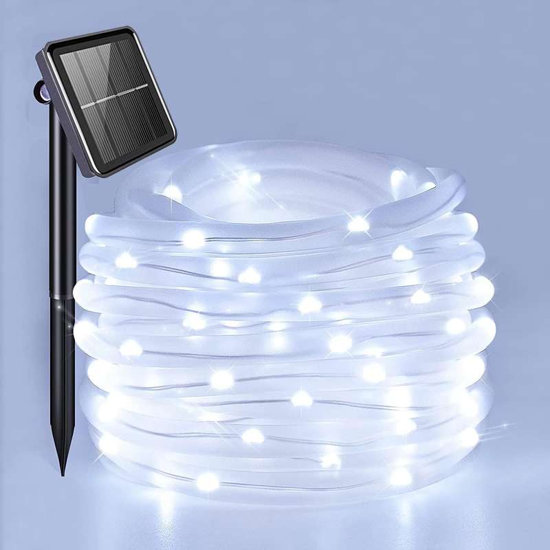 100 LED 8 mode  Waterproof Outdoor Solar Tube Light - 10m