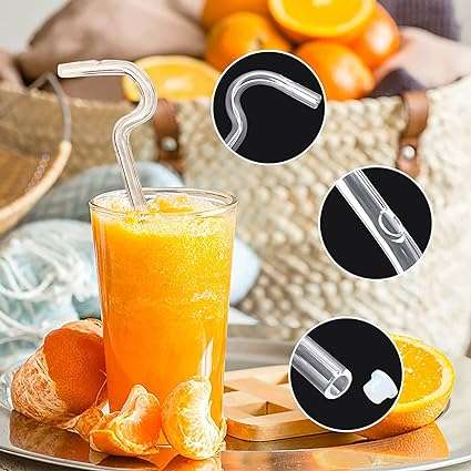 Reusable Anti Lip Wrinkle Drinking Straw Glass Straw