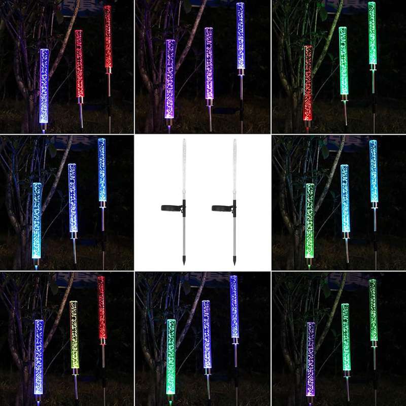 Enchanting Solar Bubble Stick Lights 2 pack LED Garden Decor Lights