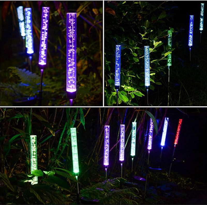 Enchanting Solar Bubble Stick Lights 2 pack LED Garden Decor Lights