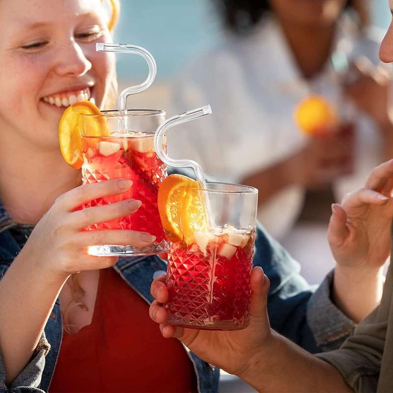 Reusable Anti Lip Wrinkle Drinking Straw Glass Straw