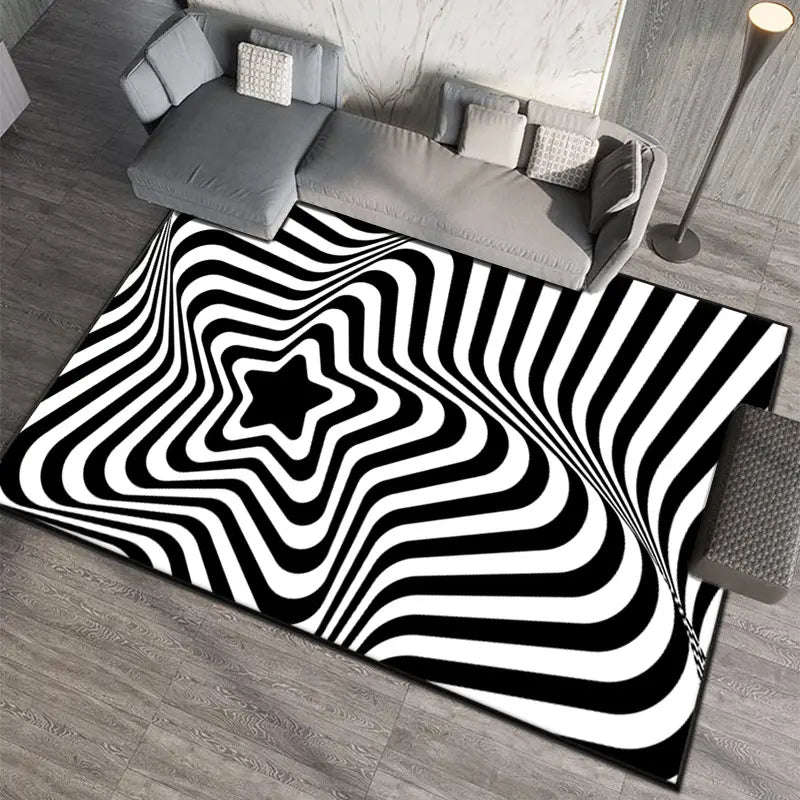 3D Optical Illusion Geometric Rug  230x160cm