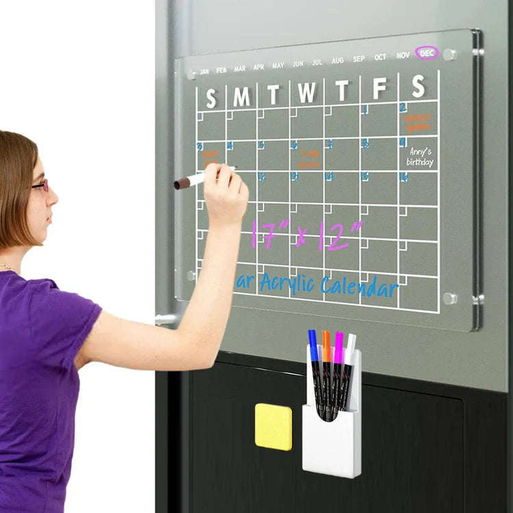 Magnetic Acrylic Fridge Calendar Planner