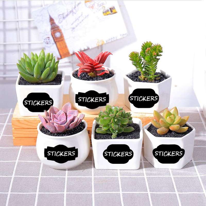 55pc Waterproof Blackboard Label Sticker