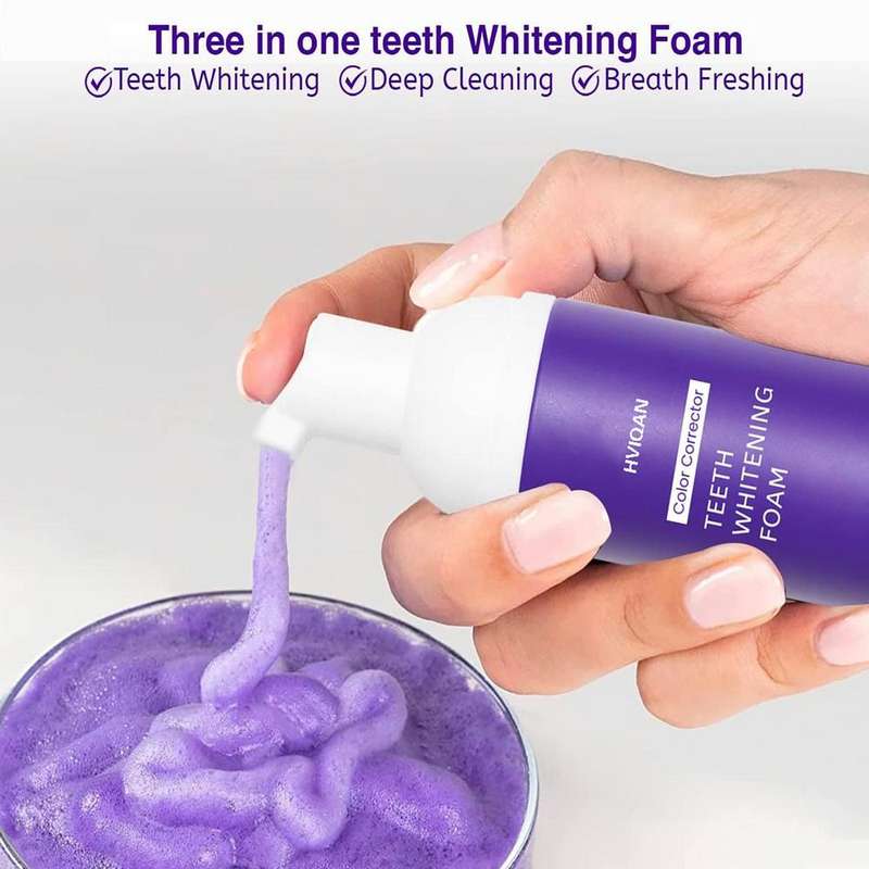 Purple Foam For Teeth Whitening
