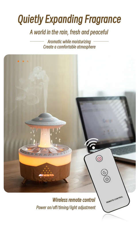 Cloud Surfing UFO Raindrop Humidifier