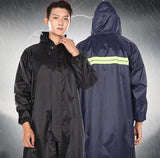 PVC Adult Raincoat With Shiny Reflective Tape