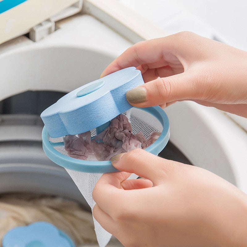 Pack of 2 Reusable Floating Laundry Lint Mesh Bag