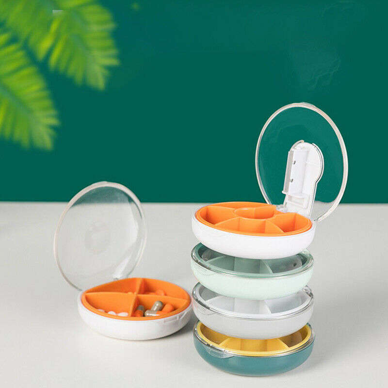4 Compartment Pill Case with Blade