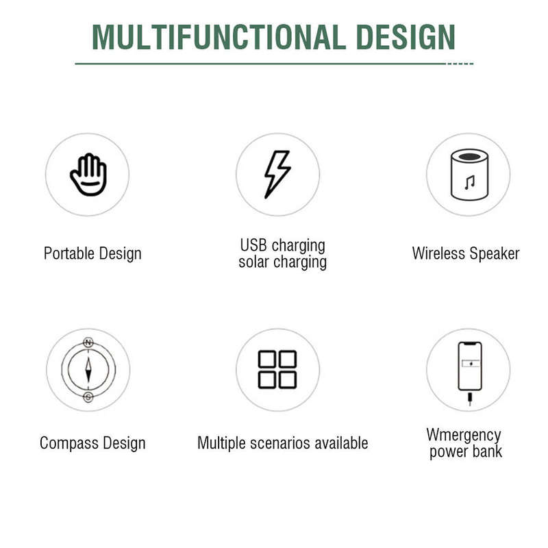 Solar Rechargeable Lantern with Fan ,Speaker and Power Bank