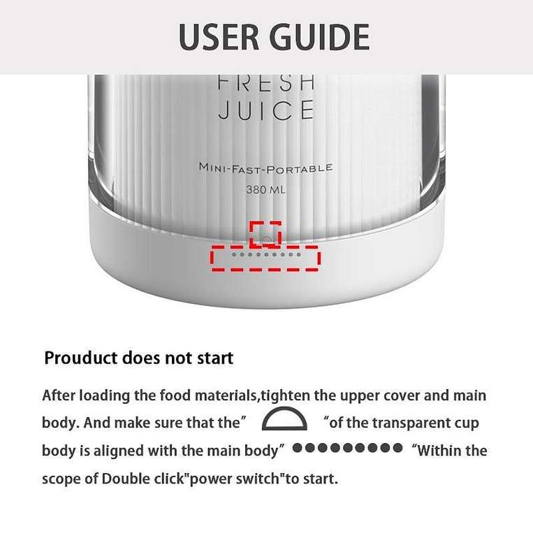 Portable Rechargeable Blender Smoothie Milkshake Maker Juicer