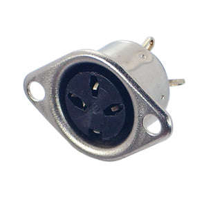 Socket din 3w p/m w/flange 005503-000