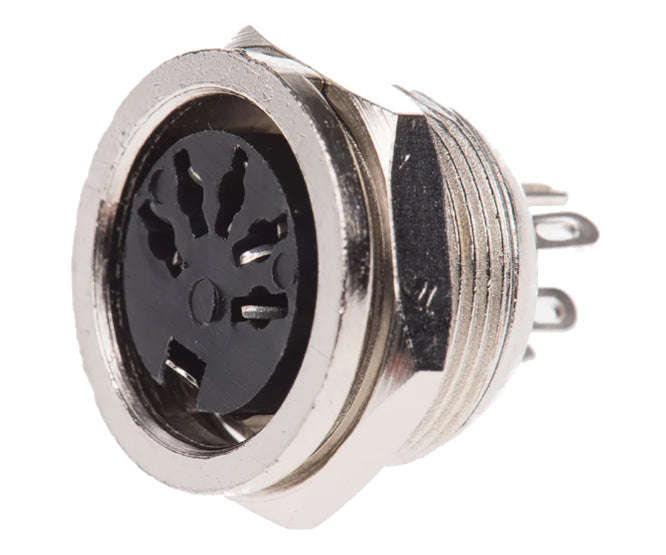 Din socket 5w p/mnt 180d threaded 005585-000