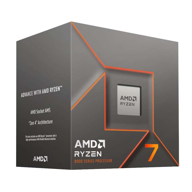 AMD Ryzen 7 8700F 7 8000 Series 8-Core/ 16-Threads; Socket AM5; 16MB L3 Cache;8MB L2 Cache; 65W P...