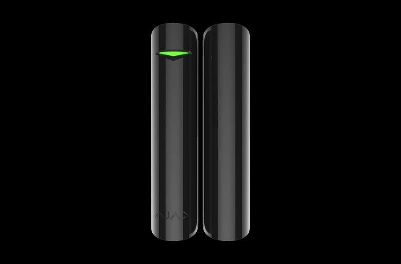 AJAX Security - DoorProtect Plus Jeweller - Black Indoor Opening Detector with Shock and Tilt Sen...