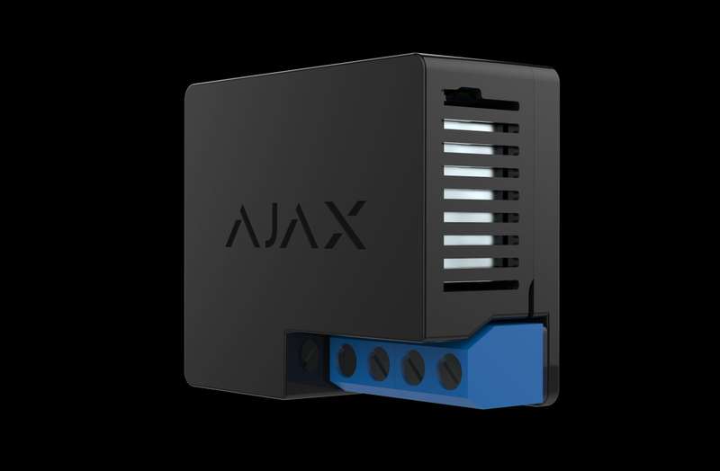 AJAX Security - Automation - Black WallSwitch, Power Relay to Control 100/230V Power Supply Remot...