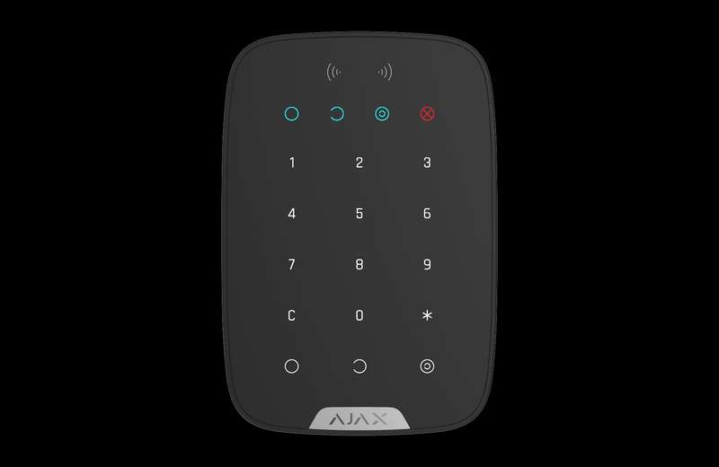 AJAX Security - Keypad Plus Jeweller, Wireless Black Indoor Keypad | AJAX-KP-PLUS-B