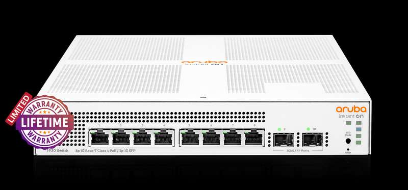 HPE Networking Instant On 1930 2SFP 8 Port 124W Switch | ARU-IO-SW19308G-124W