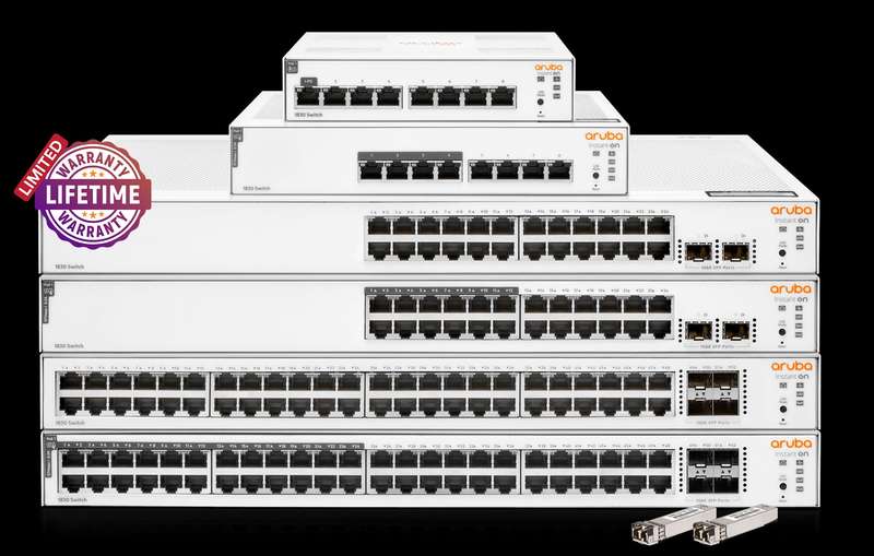 HPE Networking Instant On 1830 24 port Gb 12 port POE 195W  Switch | ARU-IO-SW183024G-195W