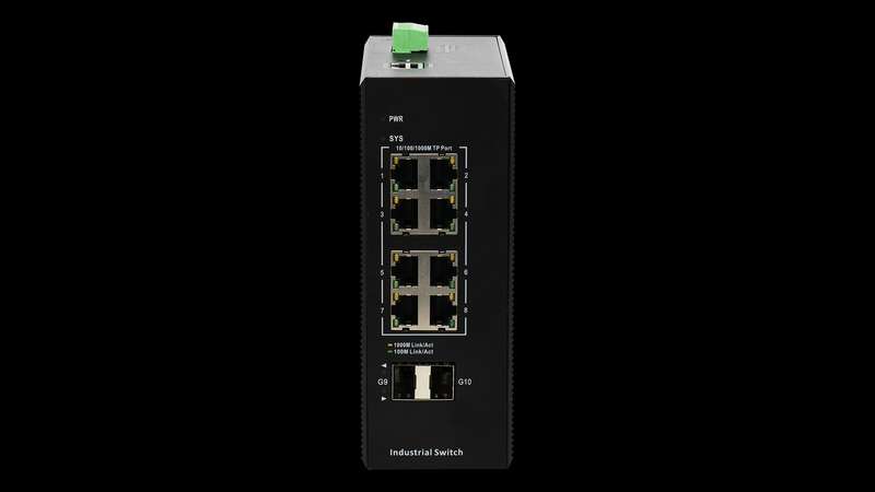 BDCOM 8 Port Gigabit Industrial Switch With 2 SFP - Managed