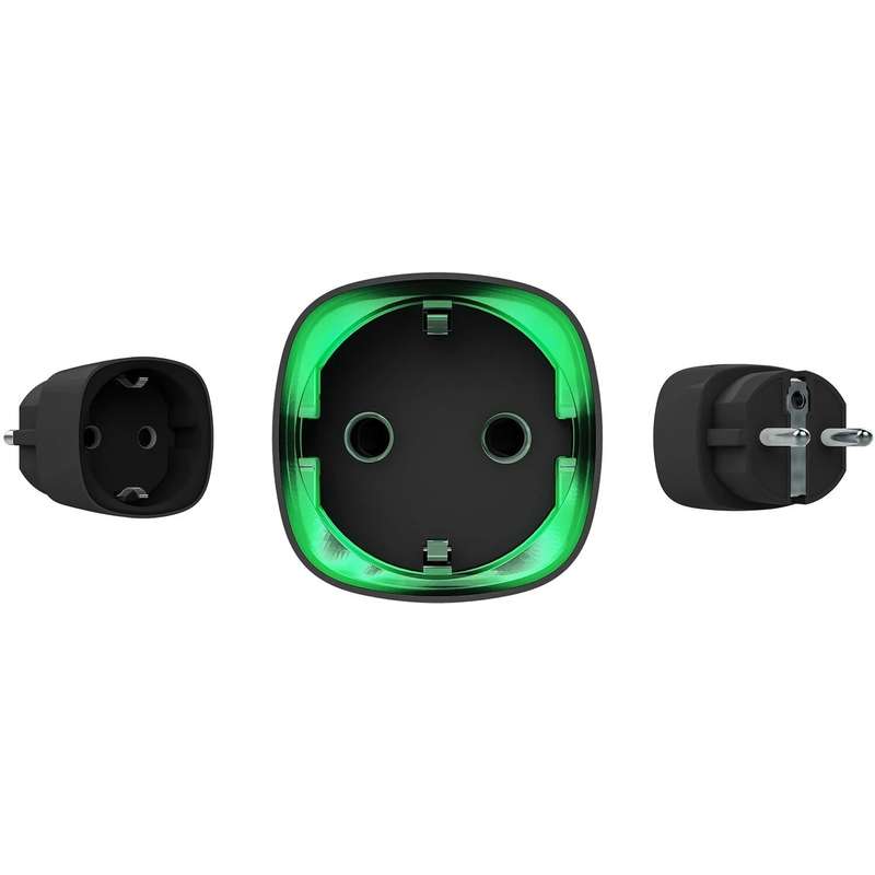 AJAX Security - Automation - Black Wireless Smart Plug with Energy Consumption Monitoring | AJAX-...