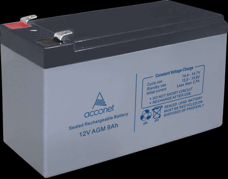 Acconet 12V AGM 9Ah Deep Cycle Battery | AC-BAT-VRLA-12V9AH