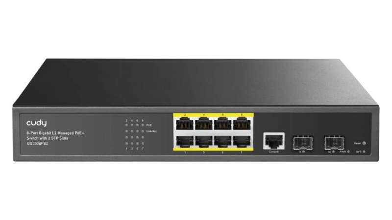 Cudy 8 Port Gigabit PoE 130W 2SFP Switch | GS2008PS2