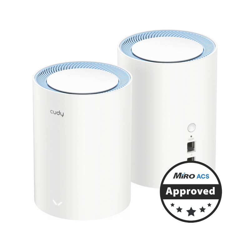 Cudy Dual Band 1200Mbps WiFi 5 Fast Ethernet Mesh 2 Pack | M1200 (2-Pack)