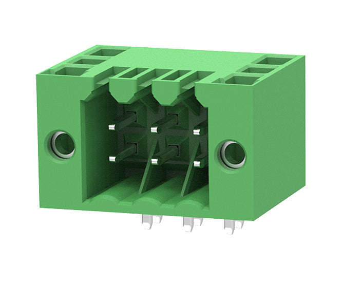 Terminal block plug-in r/a pcb 2 row 6w 3.5 closed 15edgrhdm-3.5-06p-14-00z(h)