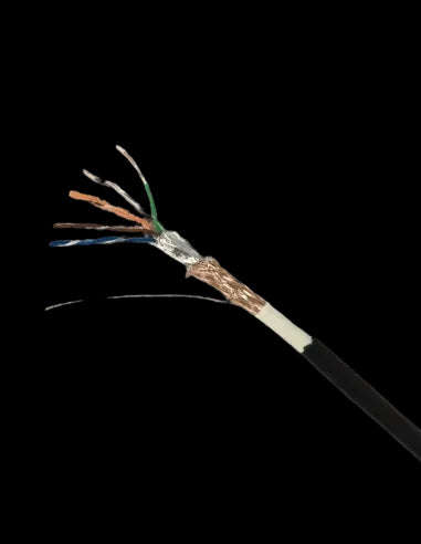 Acconet CAT5 UV Outdoor Ethernet Cable 305m Black Solid Copper SF/TP Pull Box | CAT5U-305-SC