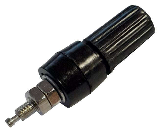 Banana socket 4mm black silver plated k2076-bk